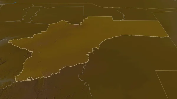 Ampliar Otjozondjupa Región Namibia Delineado Perspectiva Oblicua Mapa Topográfico Relieve — Foto de Stock