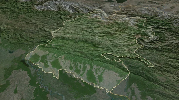 Збільшення Далекому Заході Регіон Розвитку Непалу Неймовірна Перспектива Супутникові Знімки — стокове фото