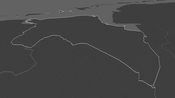 Увеличьте Изображение Гронингена Провинция Нидерландов Непристойная Перспектива Карта Высоты Билевель — стоковое фото