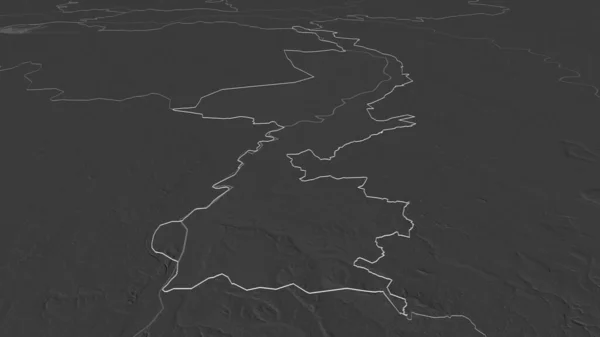 Ampliar Limburgo Provincia Países Bajos Esbozado Perspectiva Oblicua Mapa Elevación — Foto de Stock