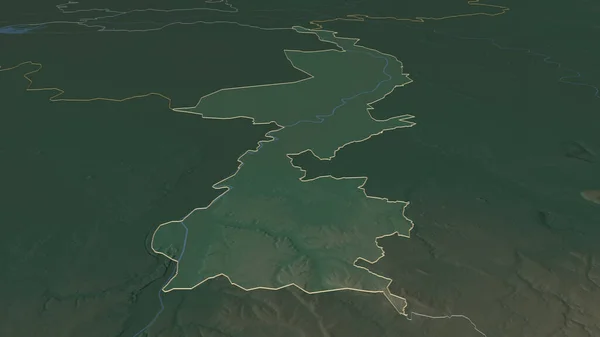 Ampliar Limburgo Provincia Países Bajos Esbozado Perspectiva Oblicua Mapa Topográfico —  Fotos de Stock