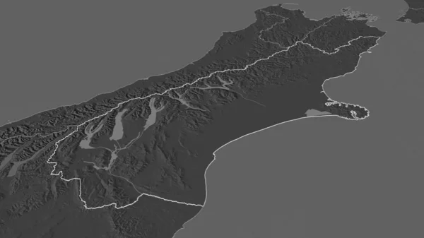 Přiblížit Canterbury Regionální Rada Nového Zélandu Nastínil Úhlová Perspektiva Bilevel — Stock fotografie