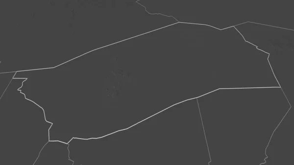 Zoom Agadez Dipartimento Del Niger Delineato Prospettiva Obliqua Mappa Elevazione — Foto Stock