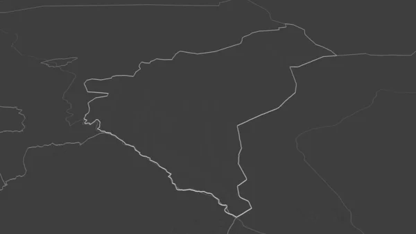Ampliar Dosso Departamento Níger Esbozado Perspectiva Oblicua Mapa Elevación Bilevel — Foto de Stock