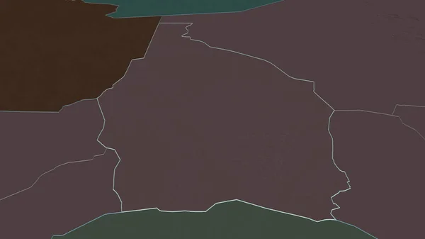 Увеличьте Тахуа Департамент Нигера Непристойная Перспектива Цветная Карта Административного Деления — стоковое фото