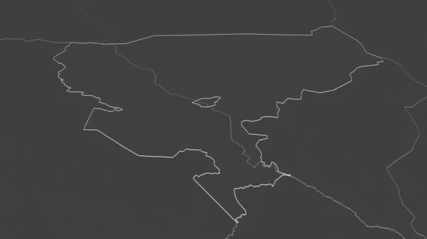 Zooma Tillabery Avdelningen För Niger Beskrivs Svagt Perspektiv Höjdkarta Över — Stockfoto