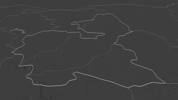 Ampliar Bauchi Estado Nigeria Esbozado Perspectiva Oblicua Mapa Elevación Bilevel — Foto de Stock