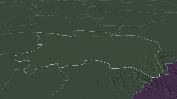 Увеличьте Масштаб Изображения Бенуэ Штат Нигерия Непристойная Перспектива Цветная Карта — стоковое фото
