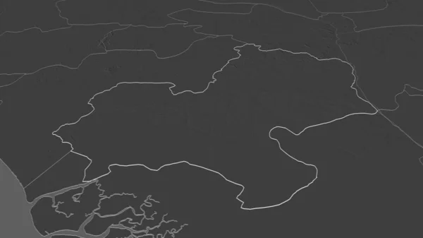 Zoom Auf Edo Bundesstaat Nigeria Skizziert Schräge Perspektive Karte Der — Stockfoto