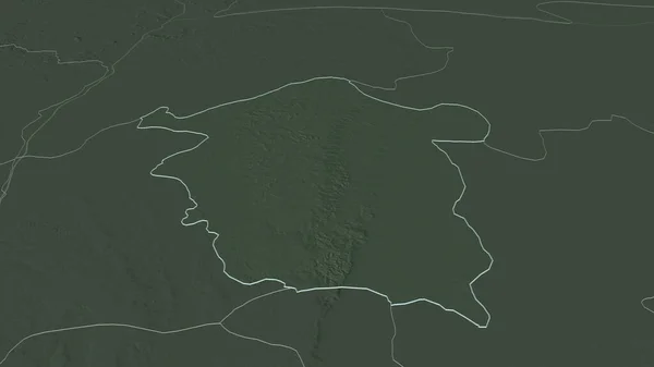 Zoom Enugu Stato Della Nigeria Delineato Prospettiva Obliqua Mappa Colorata — Foto Stock