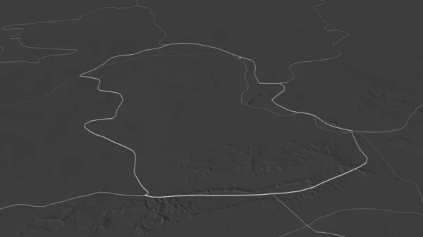 Zoom Gombe Stato Della Nigeria Delineato Prospettiva Obliqua Mappa Elevazione — Foto Stock