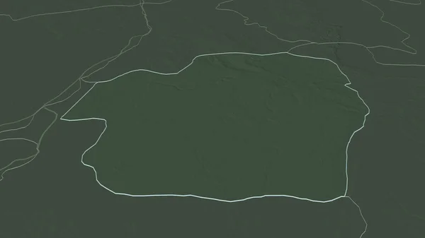Zoom Imo Stato Della Nigeria Delineato Prospettiva Obliqua Mappa Colorata — Foto Stock