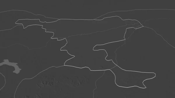 Acérquese Jigawa Estado Nigeria Esbozado Perspectiva Oblicua Mapa Elevación Bilevel — Foto de Stock