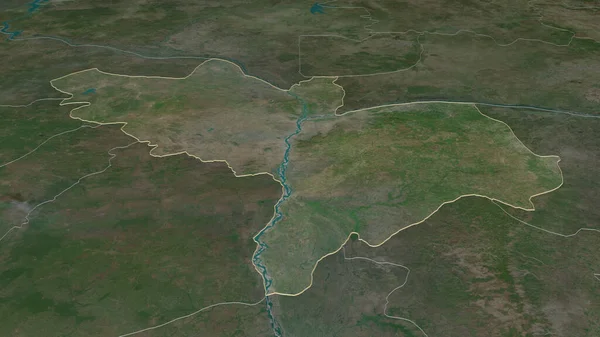 Zooma Kogi Delstaten Nigeria Beskrivs Svagt Perspektiv Satellitbilder Rendering — Stockfoto