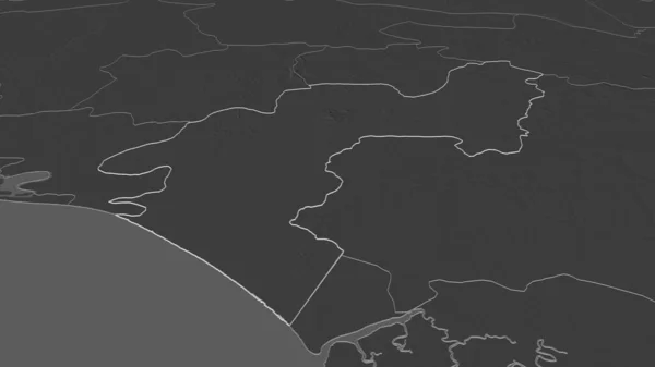Zooma Ondo Delstaten Nigeria Beskrivs Svagt Perspektiv Höjdkarta Över Tvånivå — Stockfoto