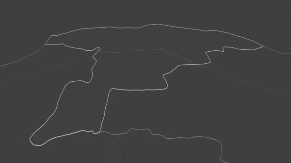 Ampliar Sokoto Estado Nigeria Esbozado Perspectiva Oblicua Mapa Elevación Bilevel — Foto de Stock