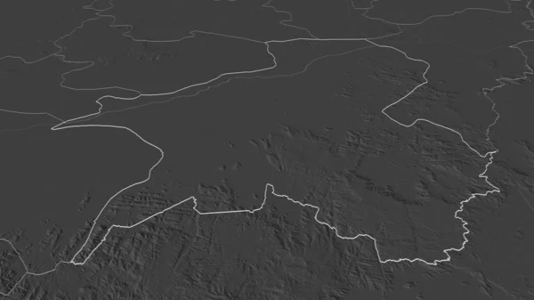 Ampliar Taraba Estado Nigeria Esbozado Perspectiva Oblicua Mapa Elevación Bilevel — Foto de Stock