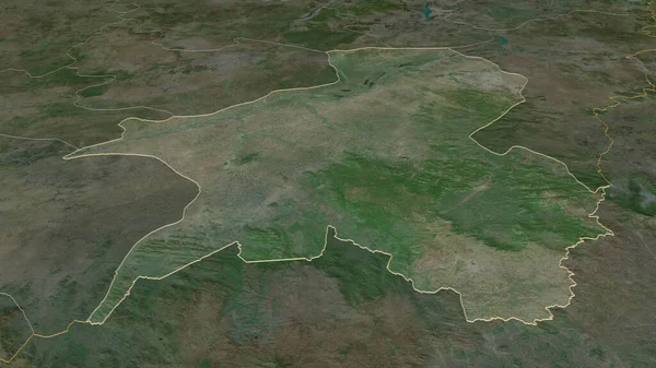 Zooma Taraba Delstaten Nigeria Beskrivs Svagt Perspektiv Satellitbilder Rendering — Stockfoto
