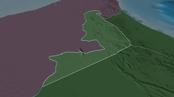Увеличьте Изображение Аль Бурейми Район Омана Непристойная Перспектива Цветная Карта — стоковое фото