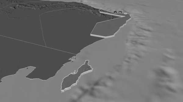 Увеличьте Изображение Эша Шаркии Юге Регион Оман Непристойная Перспектива Карта — стоковое фото