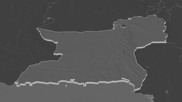 Увеличь Изображение Белуджистана Провинция Пакистан Непристойная Перспектива Карта Высоты Билевель — стоковое фото