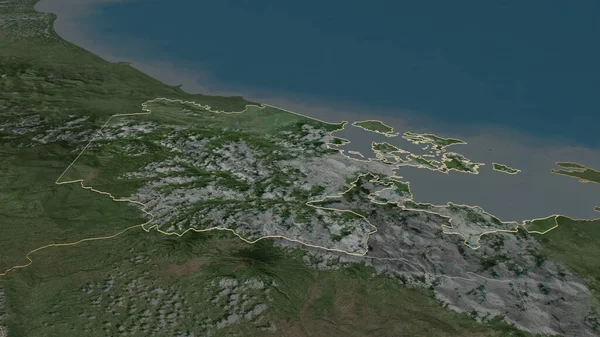 ボカス パナマ県 のズームアウト概要 嘘の見方だ 衛星画像 3Dレンダリング — ストック写真