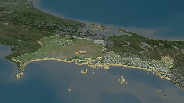 Μεγέθυνση Chiriqui Επαρχία Του Παναμά Εξωθημένη Λήθη Προοπτική Δορυφορικές Εικόνες — Φωτογραφία Αρχείου