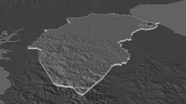 Zoom Herrera Provincia Panama Estruso Prospettiva Obliqua Mappa Elevazione Bilivello — Foto Stock