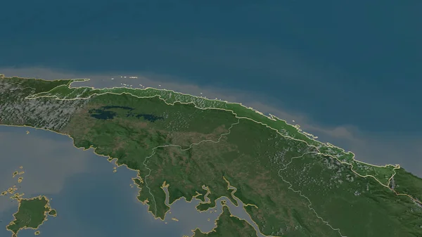 Ampliar Kuna Yala Territorio Indígena Panamá Delineado Perspectiva Oblicua Imágenes — Foto de Stock