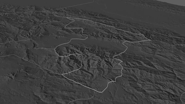 Zoom Jiwaka Provincia Papua Nuova Guinea Delineato Prospettiva Obliqua Mappa — Foto Stock