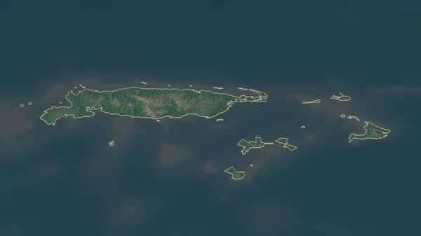 Збільшився Вплив Манус Провінція Папуа Нова Гвінея Неймовірна Перспектива Карта — стокове фото