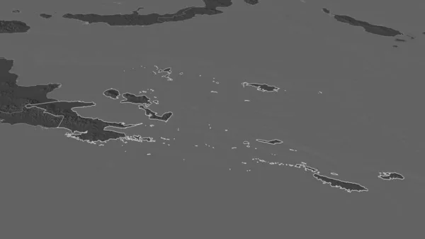Zoom Milne Bay Provincia Papua Nuova Guinea Delineato Prospettiva Obliqua — Foto Stock