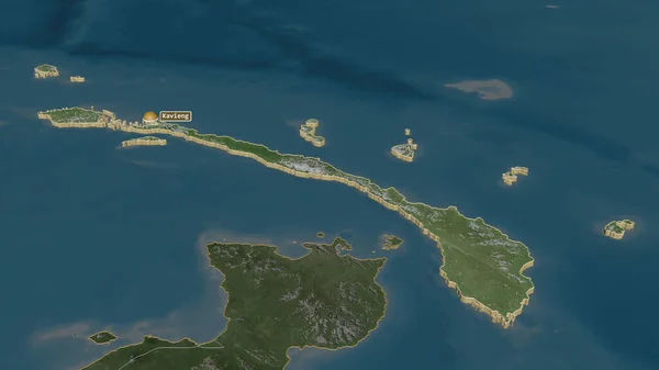 Ampliar Nueva Irlanda Provincia Papúa Nueva Guinea Extruido Perspectiva Oblicua — Foto de Stock