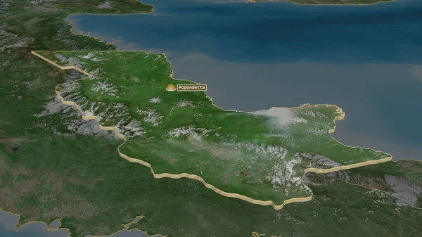 Zoom Auf Oro Provinz Papua Neuguinea Schräge Perspektive Satellitenbilder Rendering — Stockfoto