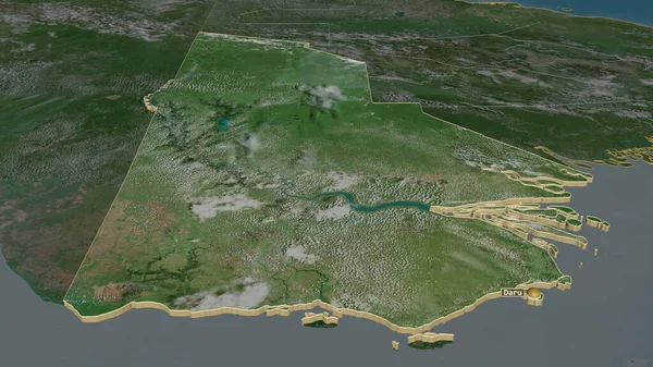パプアニューギニア州 のズームアウト 嘘の見方だ 衛星画像 3Dレンダリング — ストック写真