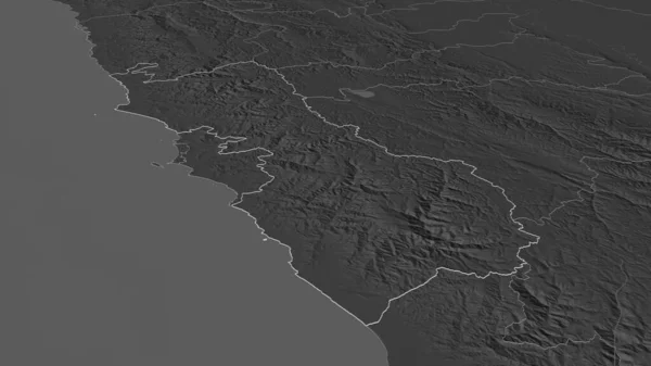 Μεγέθυνση Στη Λίμα Περιοχή Του Περού Λήθη Προοπτική Υψόμετρο Bilevel — Φωτογραφία Αρχείου
