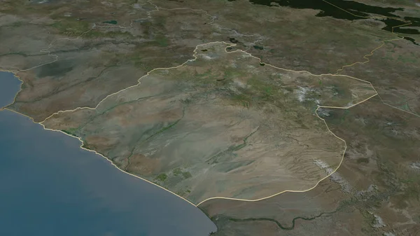 Zooma Tacna Regionen Peru Beskrivs Svagt Perspektiv Satellitbilder Rendering — Stockfoto