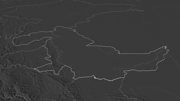 Ampliar Ucayali Región Perú Delineado Perspectiva Oblicua Mapa Elevación Bilevel — Foto de Stock