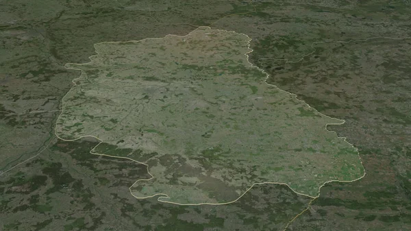 Zooma Lublin Vojvodskapet Polen Beskrivs Svagt Perspektiv Satellitbilder Rendering — Stockfoto
