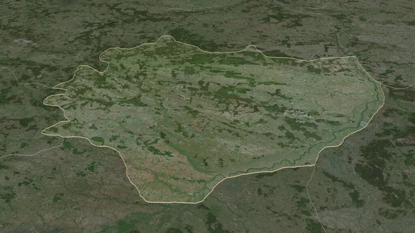 Zooma Swietokrzyskie Vojvodskapet Polen Beskrivs Svagt Perspektiv Satellitbilder Rendering — Stockfoto