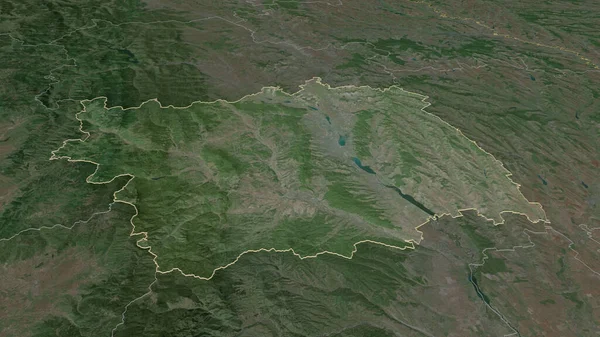 バカウ ルーマニアの郡 にズームアウト概要 嘘の見方だ 衛星画像 3Dレンダリング — ストック写真