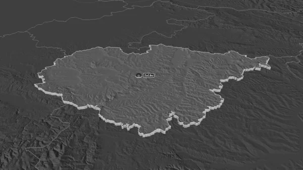 Загрузите Салай Уезд Румынии Экструдированным Непристойная Перспектива Карта Высоты Билевель — стоковое фото