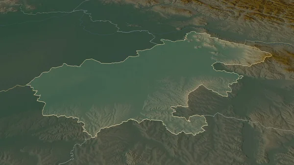 Ampliar Satu Mare Condado Rumania Esbozado Perspectiva Oblicua Mapa Topográfico — Foto de Stock