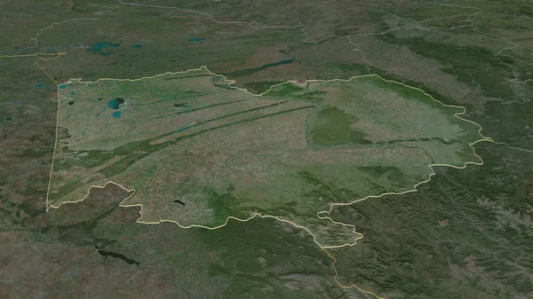 Ampliar Altay Territorio Rusia Esbozado Perspectiva Oblicua Imágenes Satélite Renderizado —  Fotos de Stock