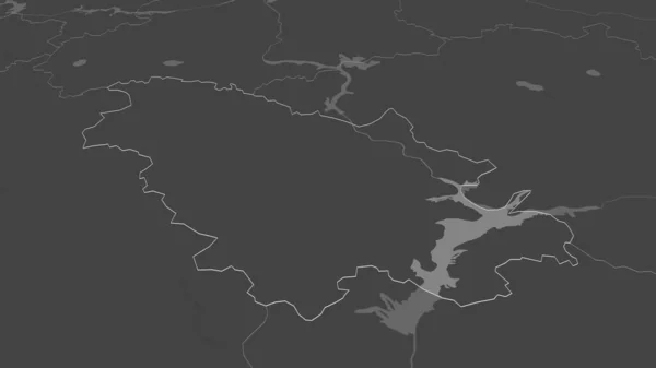 Zoom Ivanovo Regio Van Rusland Geschetst Obliek Perspectief Hoogteverschil Kaart — Stockfoto
