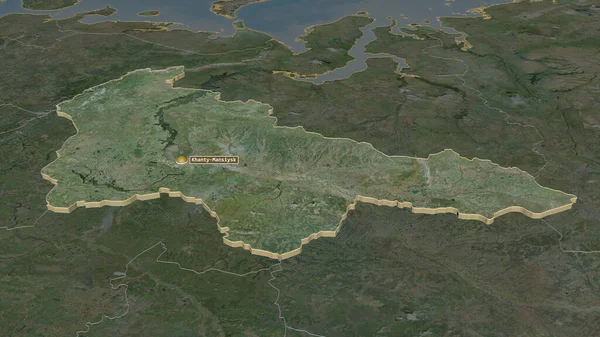 Μεγέθυνση Khanty Mansiy Αυτόνομη Επαρχία Της Ρωσίας Εξωθημένη Λήθη Προοπτική — Φωτογραφία Αρχείου