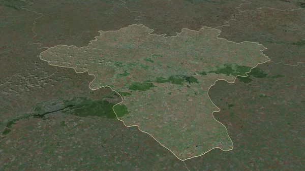 Zooma Lipetsk Regionen Ryssland Beskrivs Svagt Perspektiv Satellitbilder Rendering — Stockfoto