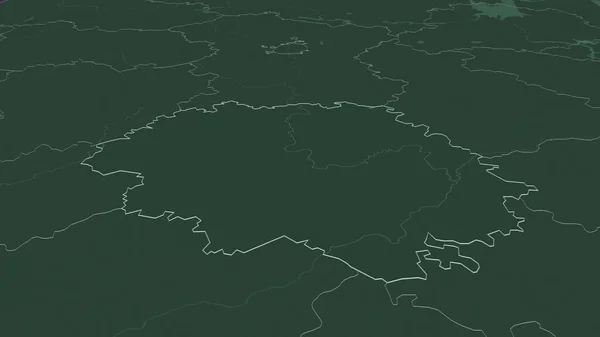 Μεγέθυνση Ryazan Περιοχή Της Ρωσίας Σκιαγραφείται Λήθη Προοπτική Έγχρωμος Και — Φωτογραφία Αρχείου
