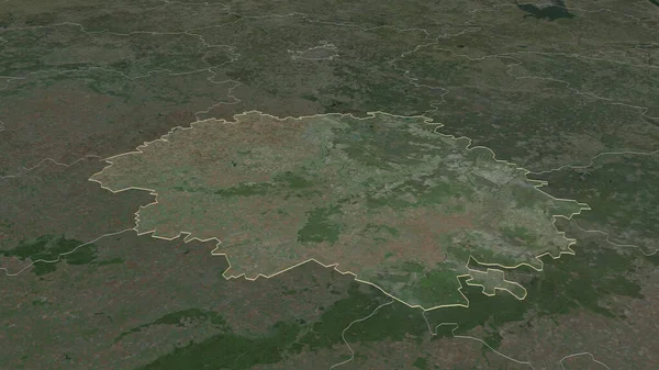 Zooma Ryazan Ryssland Skisserat Svagt Perspektiv Satellitbilder Rendering — Stockfoto
