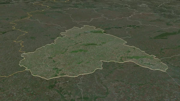 ヴォロネジ ロシアの地域 でズームアウト概要 嘘の見方だ 衛星画像 3Dレンダリング — ストック写真